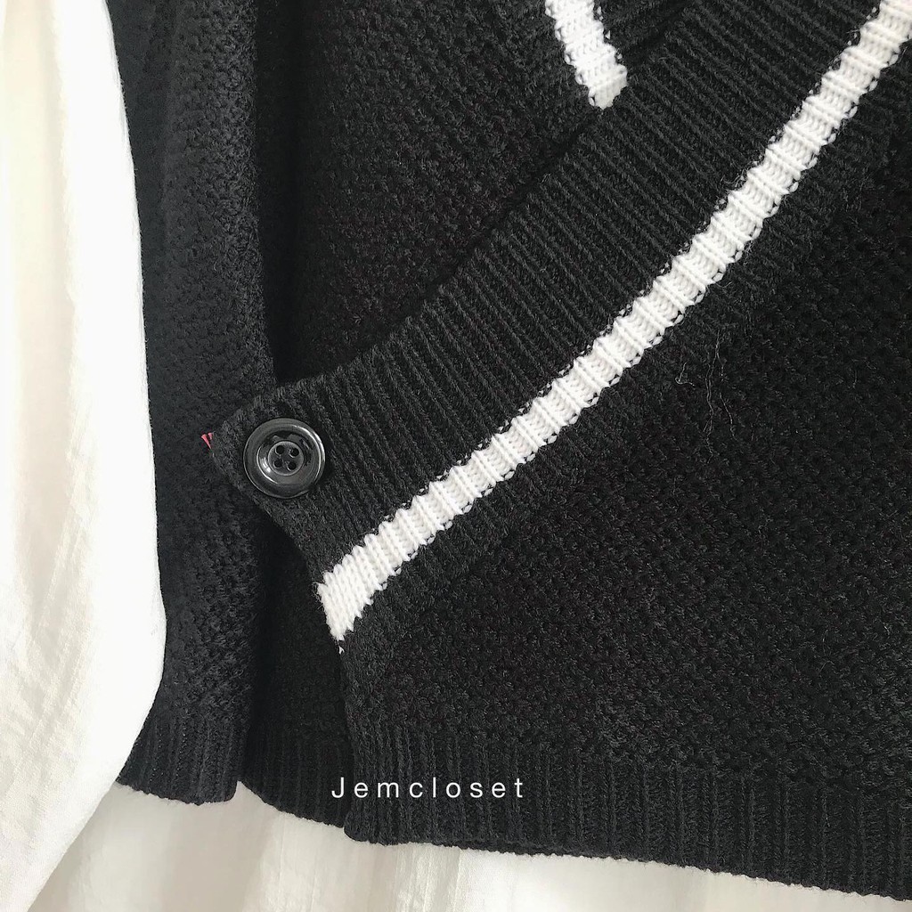 Áo Gile Nữ Dáng Ngắn Ghile Len Trơn Croptop Form Rộng Phong Cách Thời Trang Hàn Quốc Eime 3 Màu Xám Đen Trắng 1754 | BigBuy360 - bigbuy360.vn