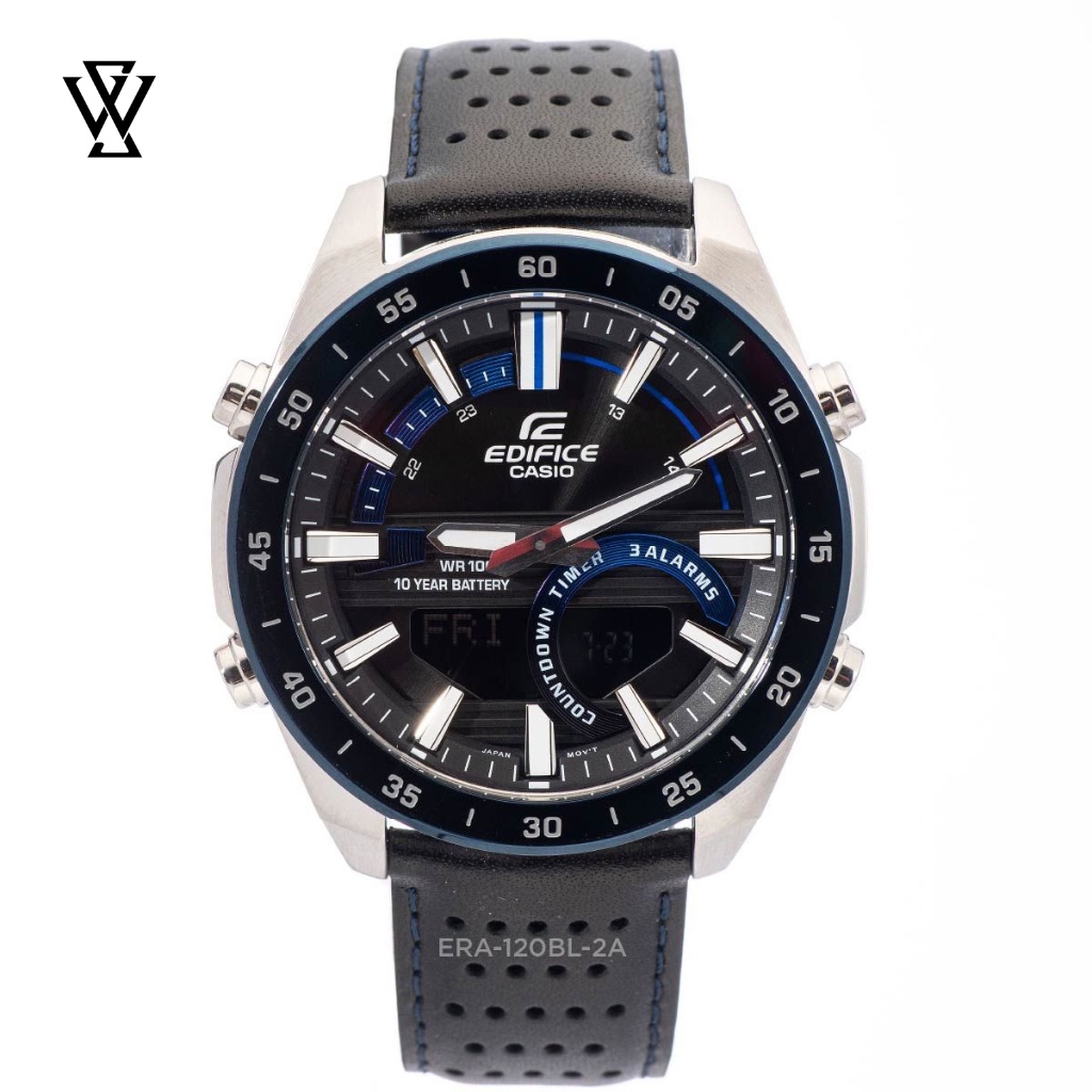 Đồng Hồ Quartz Nam Casio Edifice WATCHSTORE ERA-120BL-2AVD, Mặt Kính Khoáng 46.8mm, Dây Da Cao Cấp, Vỏ Thép Không Gỉ