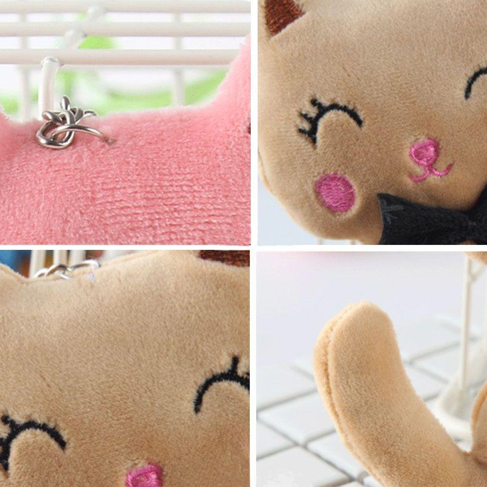 Móc Khóa Hình Mèo Nhồi Bông Mềm 12cm Dễ Thương