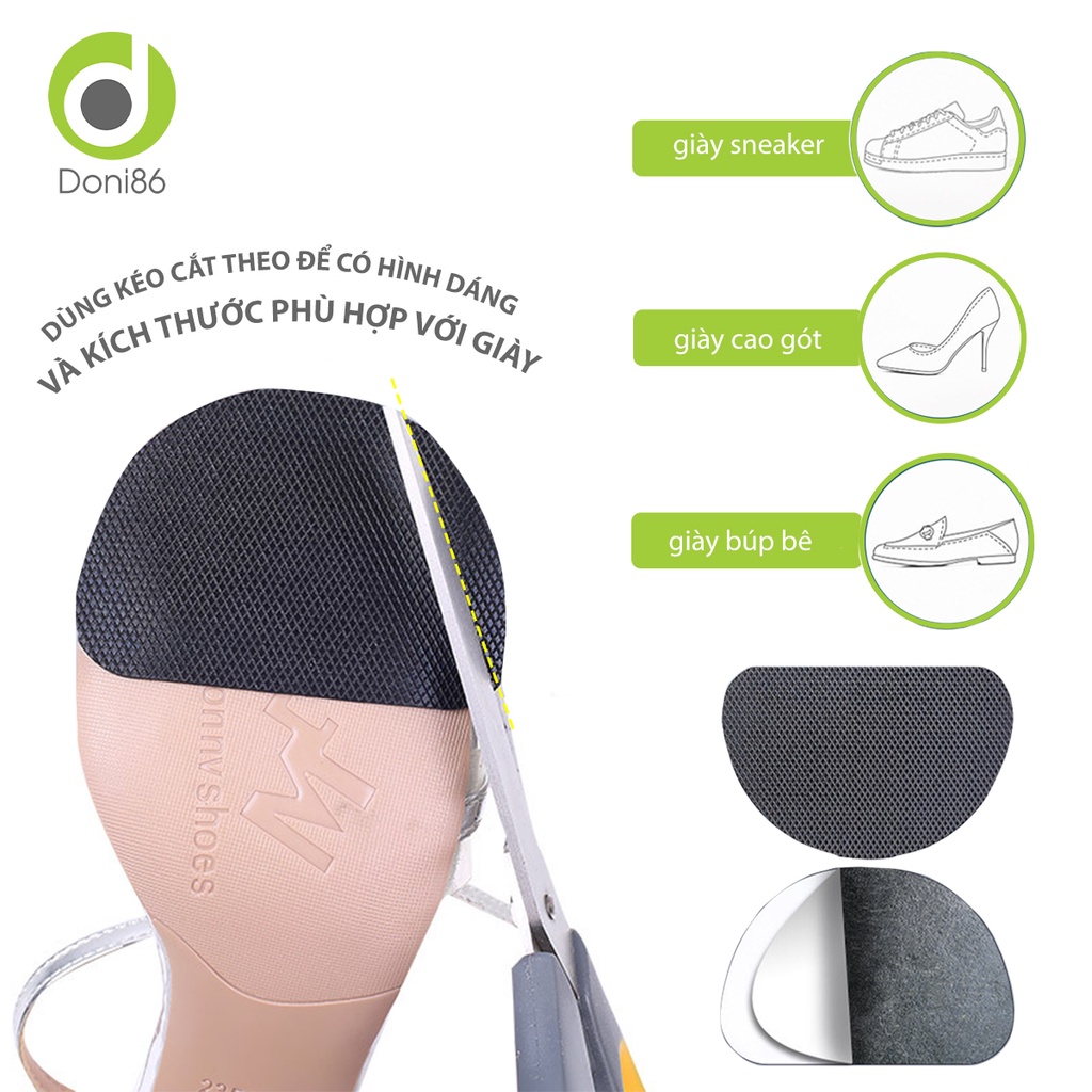 2 Miếng dán cao su dùng cho đế giày cao gót, giày tây công sở chống trơn trượt, mài mòn dùng cho nam và nữ - DOPK270