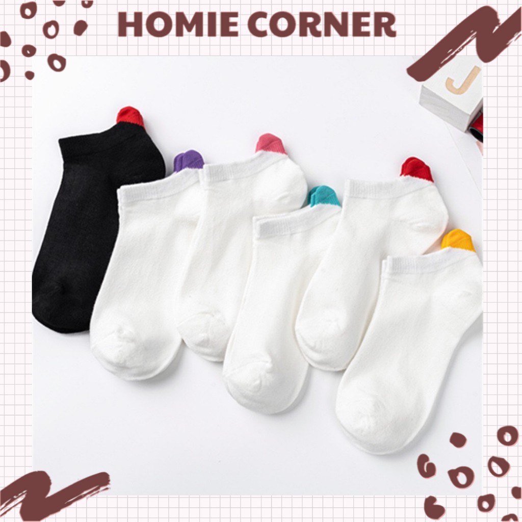 Tất nữ cổ ngắn trái tim dễ thương HC4