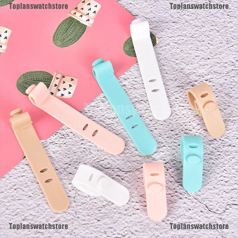 Bộ 4 Kẹp Quấn Dây Cáp Bằng Silicone Tiện Dụng Mang Theo Du Lịch