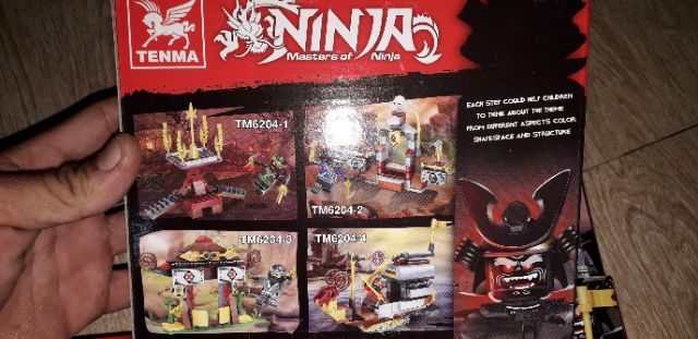 Combo 4 hộp Lego Ninjago Ngôi Đền thiêng 6204 trọn bộ