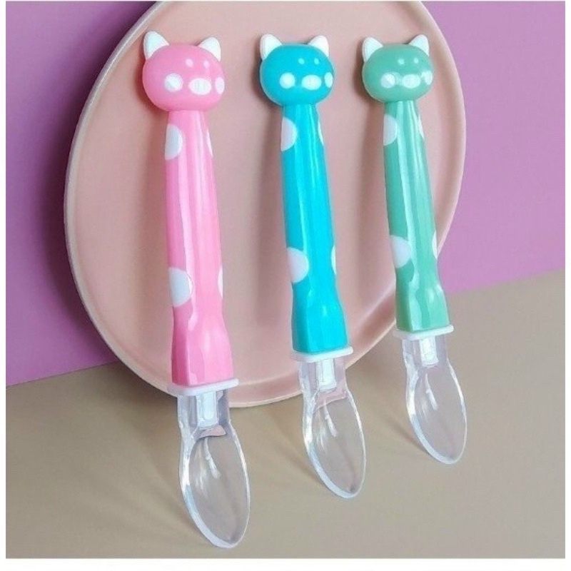 Thìa Silicon | Muỗng Silicon Hình Mèo dễ thương cho bé ăn dặm