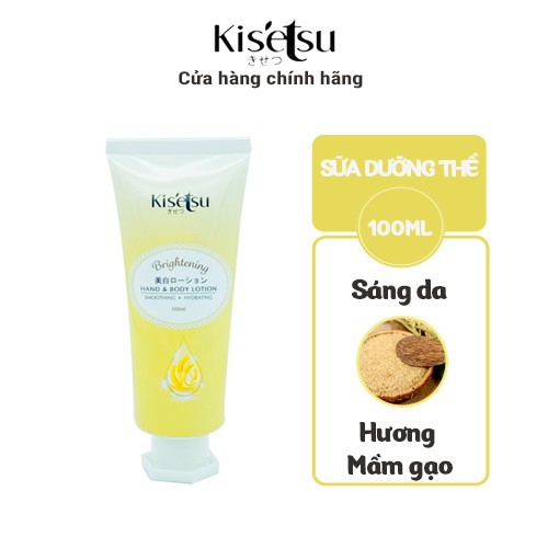 Sữa Dưỡng Thể Tái Tạo &amp; Sáng Da Kisetsu Cấp Ẩm - Hương Lúa Mạch - Tuýp 100ml