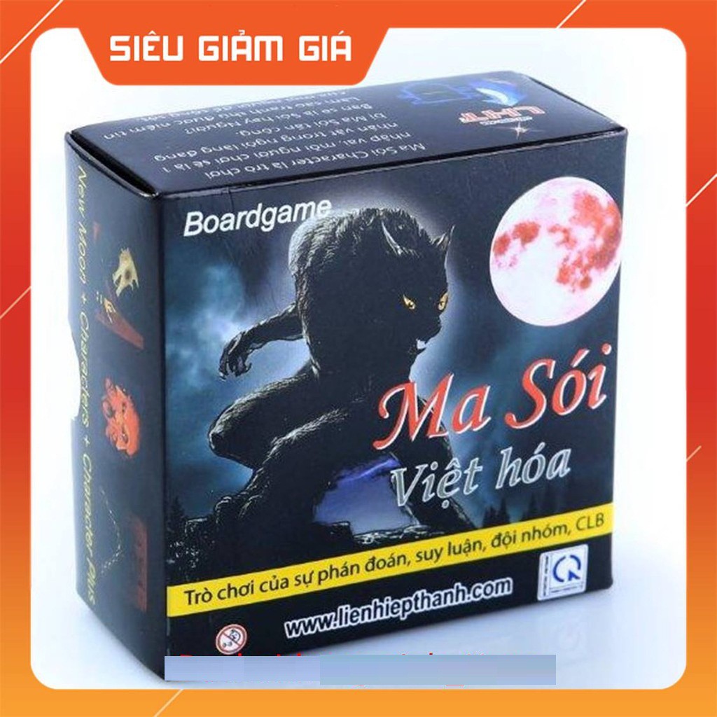 Bộ Bài Ma Sói Việt Hóa Boardgame (Made in Viet Nam) Đồ chơi bài ma sói tiếng việt - Hàng Chất Lượng Cao