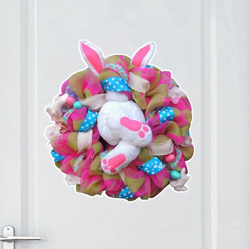 CONOPERY Miếng Dán Tường Trang Trí Hình Thỏ Phục Sinh Bằng PVC