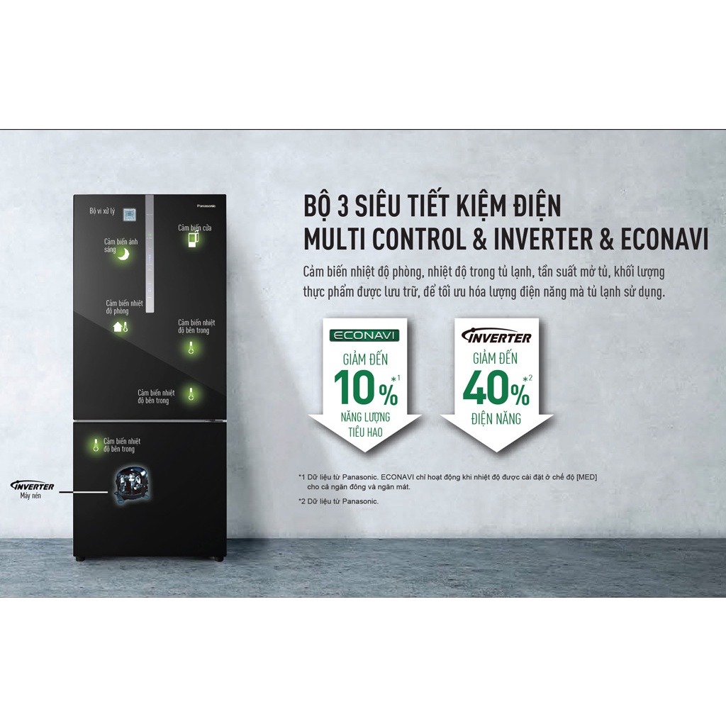 Tủ lạnh Panasonic Inverter 380 lít NR-BX421WGKV