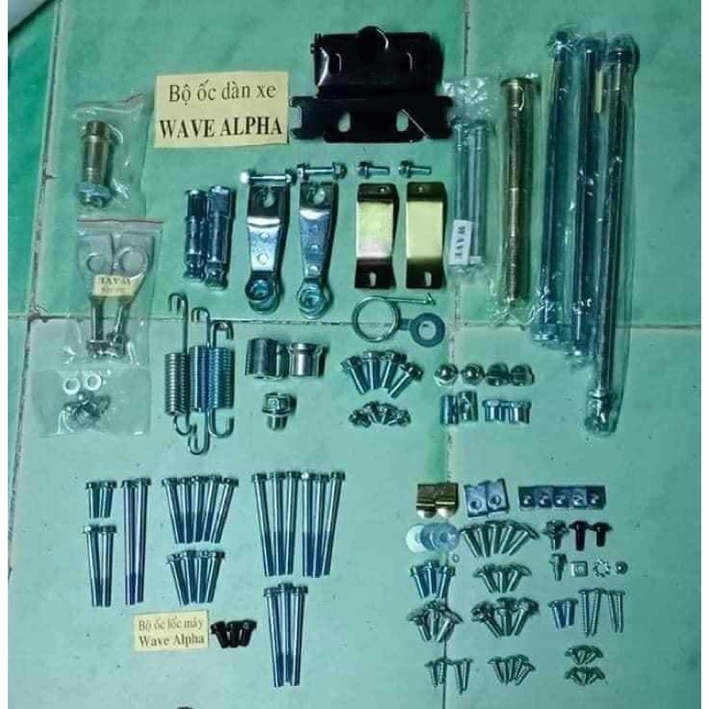 BỘ ỐC WAVE ALPHA ĐẦY ĐỦ 98% Xi Mạ Nhật Bản