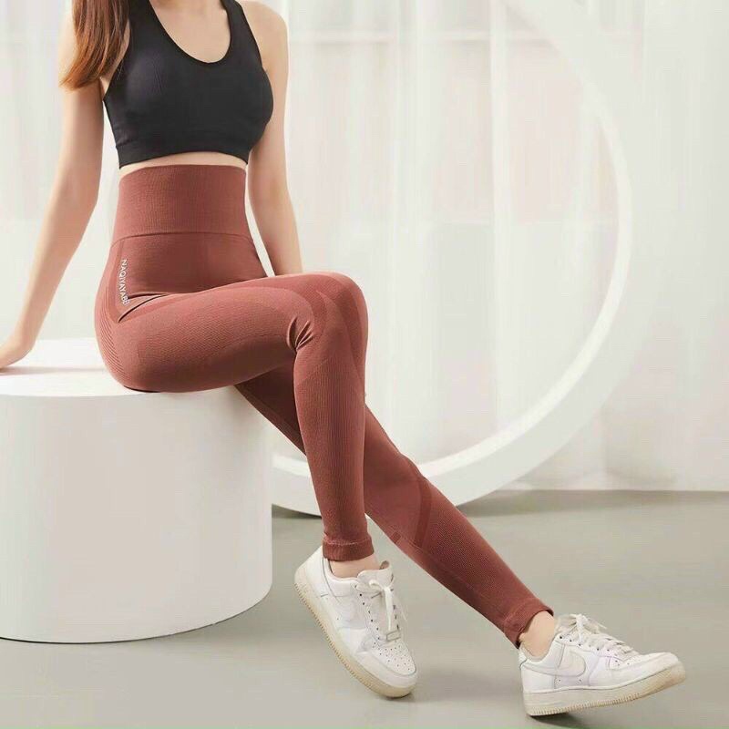 Hot - Quần tập gym, yoga legging cạp cao gen bụng Naqui co giãn 4 chiều | BigBuy360 - bigbuy360.vn