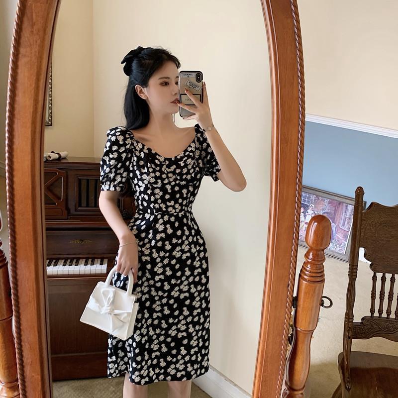 Women Summer Daisy Floral Chiffon Dress Dinner Party Evening Gown | BigBuy360 - bigbuy360.vn