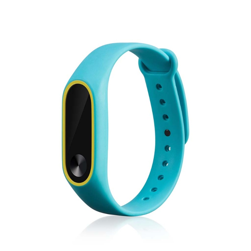 Dây Đeo Silicon Hai Màu Chống Thấm Nước Và Mồ Hôi Thay Thế Cho Vòng Đeo Tay Thông Minh MI Band 2