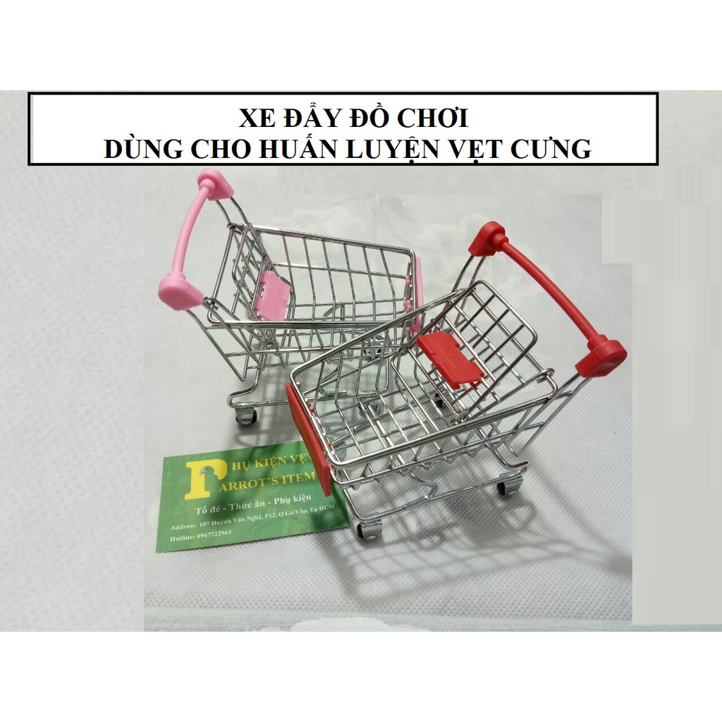 [Mã PET50K giảm Giảm 10% - Tối đa 50K đơn từ 250K] 1 cái XE ĐẨY ĐỒ CHƠI CHO VẸT (DÙNG ĐỂ HUẤN LUYỆN VẸT)
