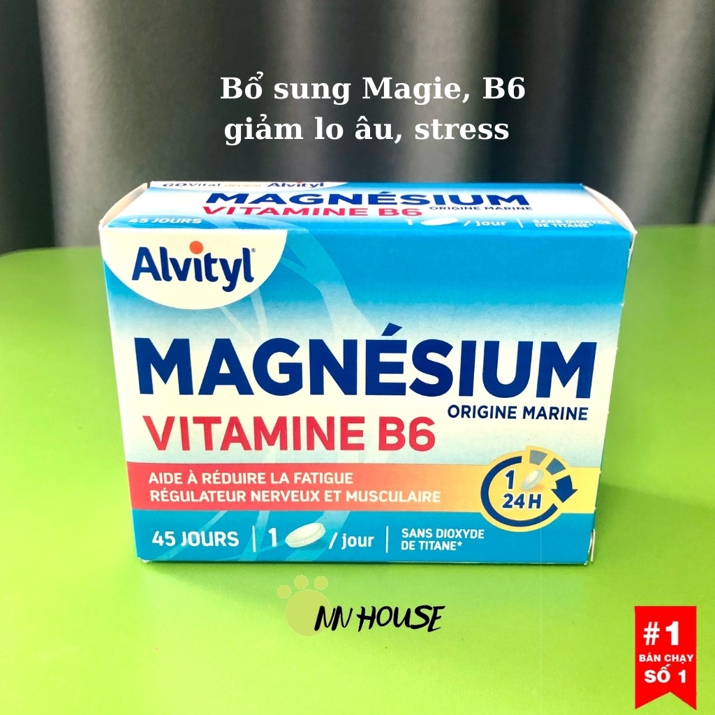 Thực phẩm bổ sung Magie B6 Alvityl, viên uống Magnesium và vitamin B6 giảm căng thẳng mệt mỏi, stress,chăm sóc sức khoẻ