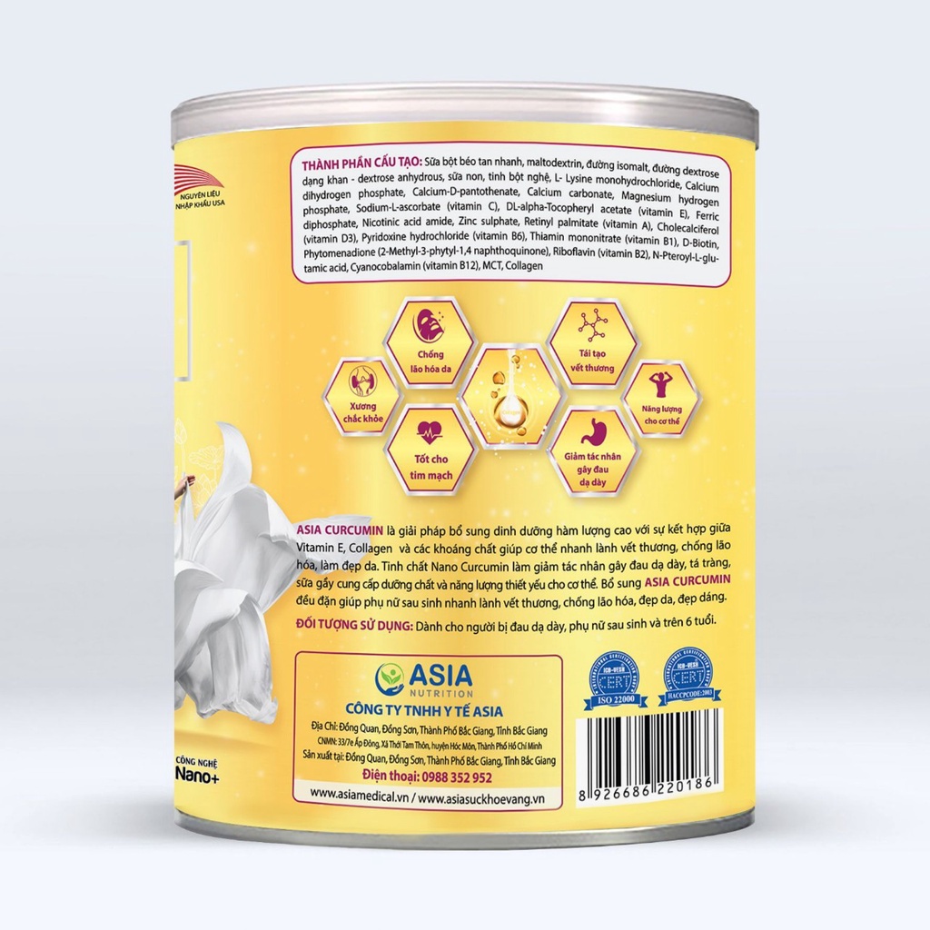 Sữa Su re A sia Gold cung cấp dinh dưỡng & phục hồi/ 900g giá tốt/Sữa Su re A sia Gold nguyên liệu nhập Mỹ