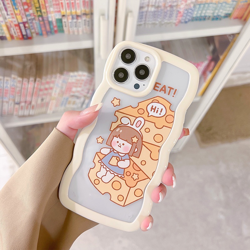 Ốp Điện Thoại Acrylic Phối Ren Cho iphone 13Promax 11 / 12 / xs / xr / 8