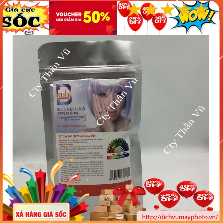 Bột Tẩy Tóc Tím NUH Đạt Độ Sáng Đanh Cho Tóc Lên Màu Đẹp