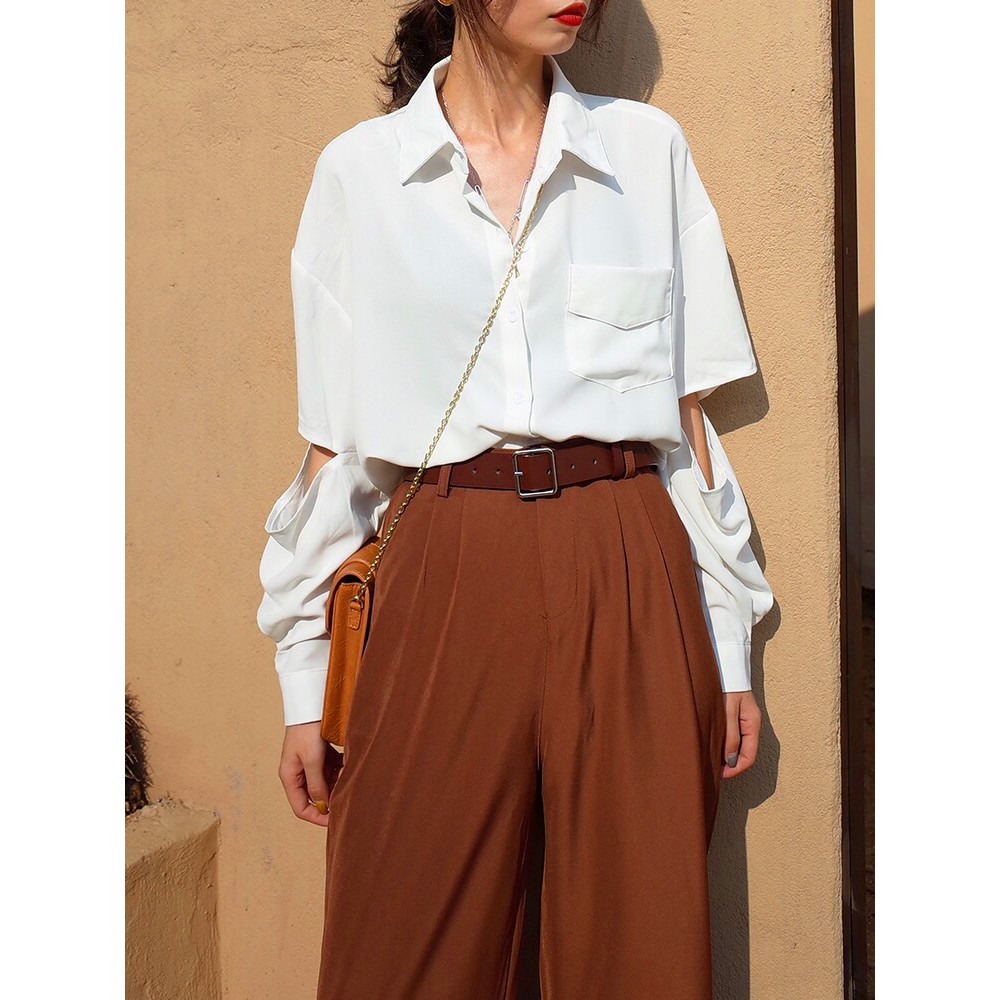 Quần tây ống rộng phong cách retro | BigBuy360 - bigbuy360.vn