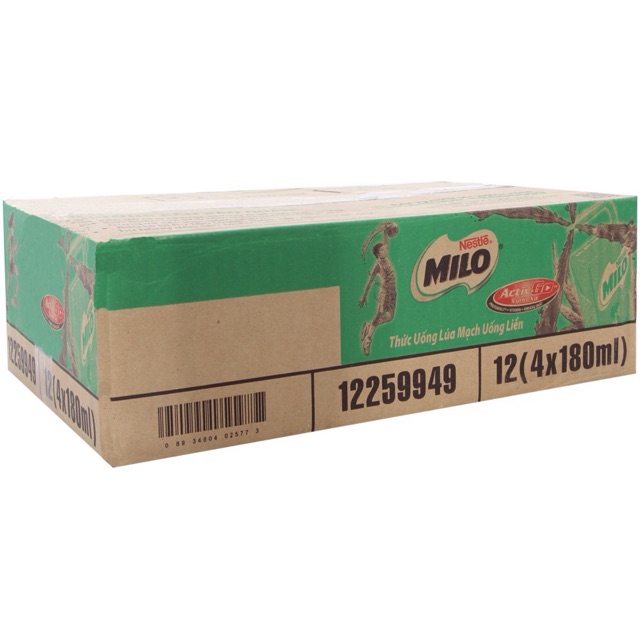 Thùng milo 12 vỉ 180ml date 10/2021