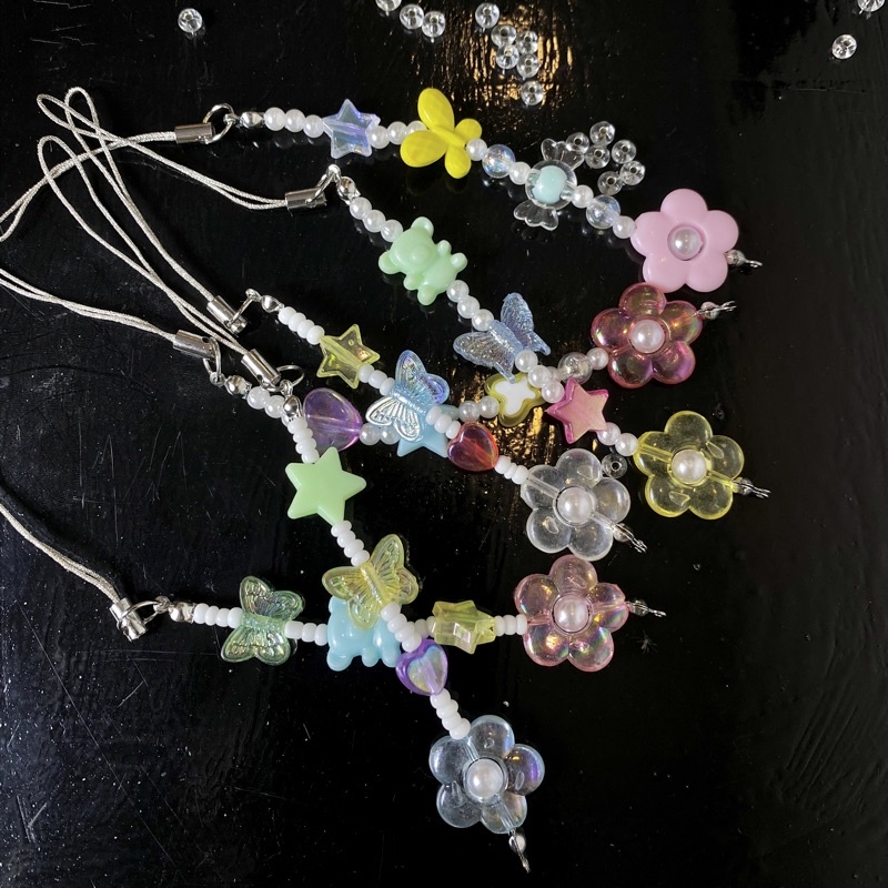 [265-270] Móc khoá điện thoại màu pastel dễ thương nhiều charm - Honniee