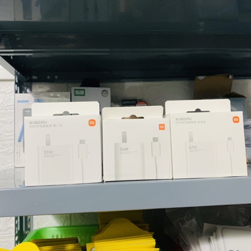 Bộ sạc nhanh Xiaomi 33w 55w 67w chính hãng Xiaomi nội địa Dòng ra TypeC 3A 6A mới 100% Fullbox kèm cáp