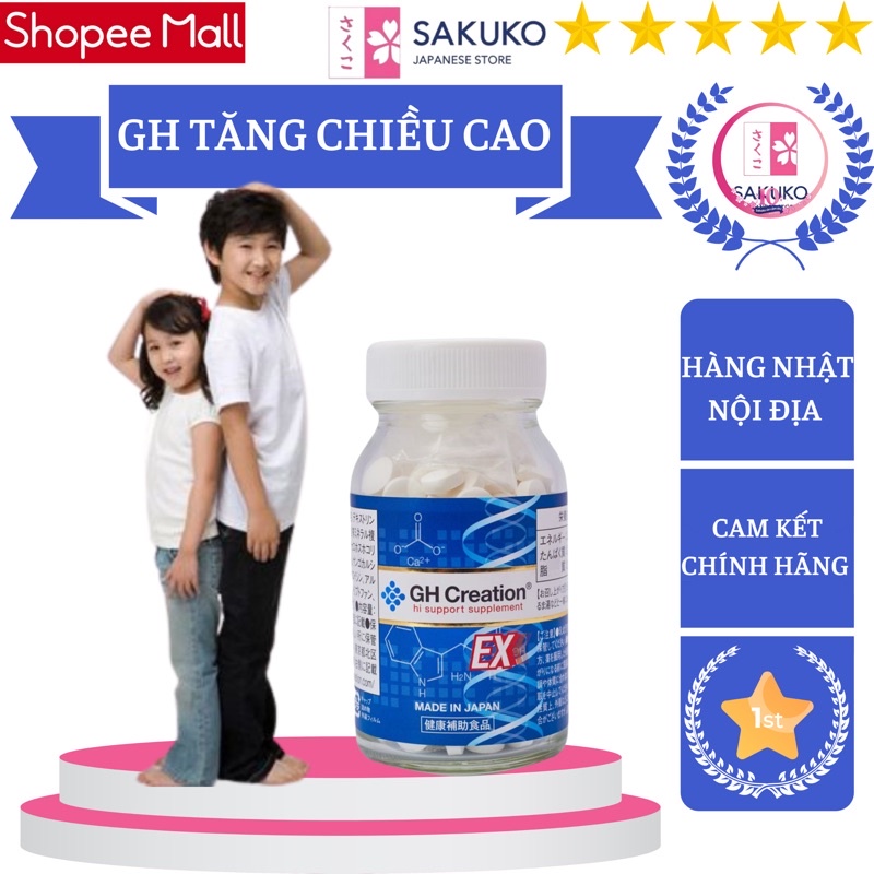 Viên Uống Hỗ Trợ Phát Triển Tăng Chiều Cao GH CREATION EX Nội Địa Nhật Cho Trẻ Em 270 Viên - SAKUKO