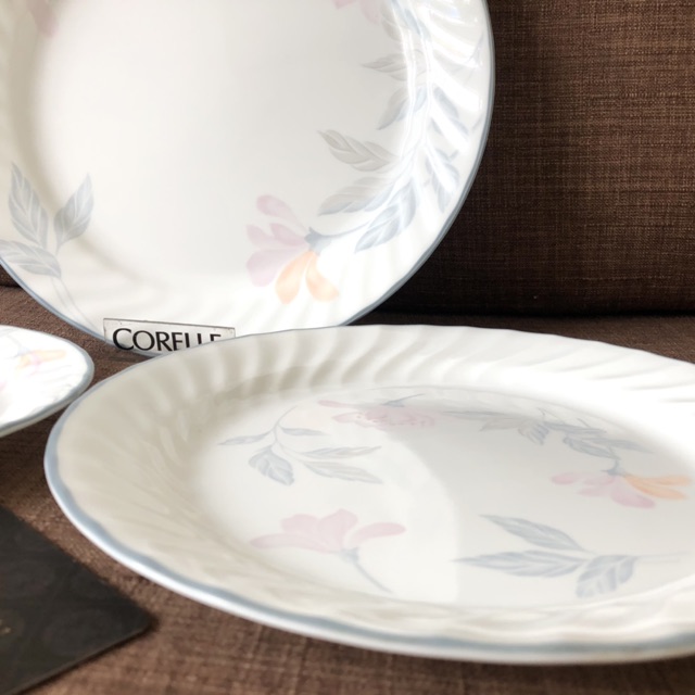 Dĩa thuỷ tinh Mỹ Pink Trio Corelle (18cm-23cm-26cm)