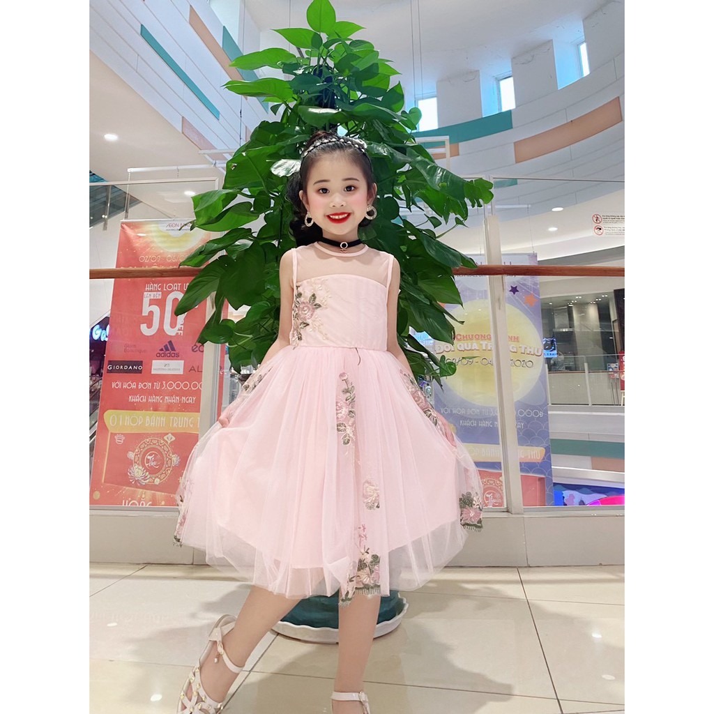 Đầm ren công chúa ren thêu