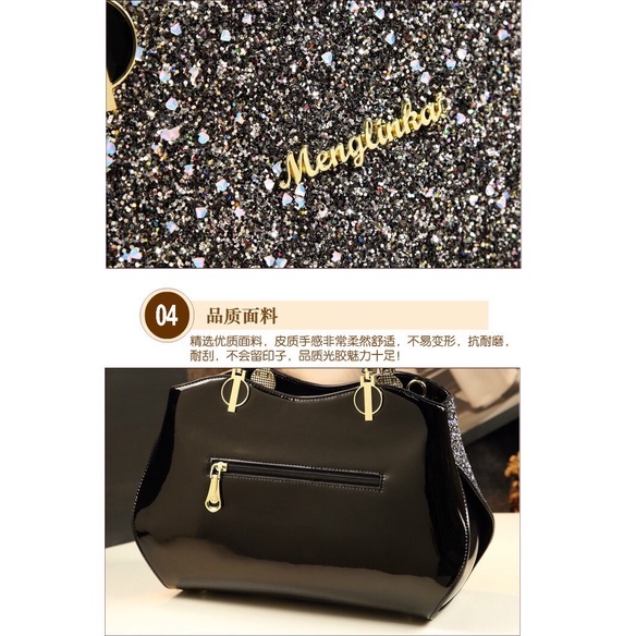 Túi xách nữ đẹp cao cấp ❤️ Tốt nhất ❤️  túi da nữ quảng châu đi tiệc sáng lấp lánh thời trang size 35cm sành điệu