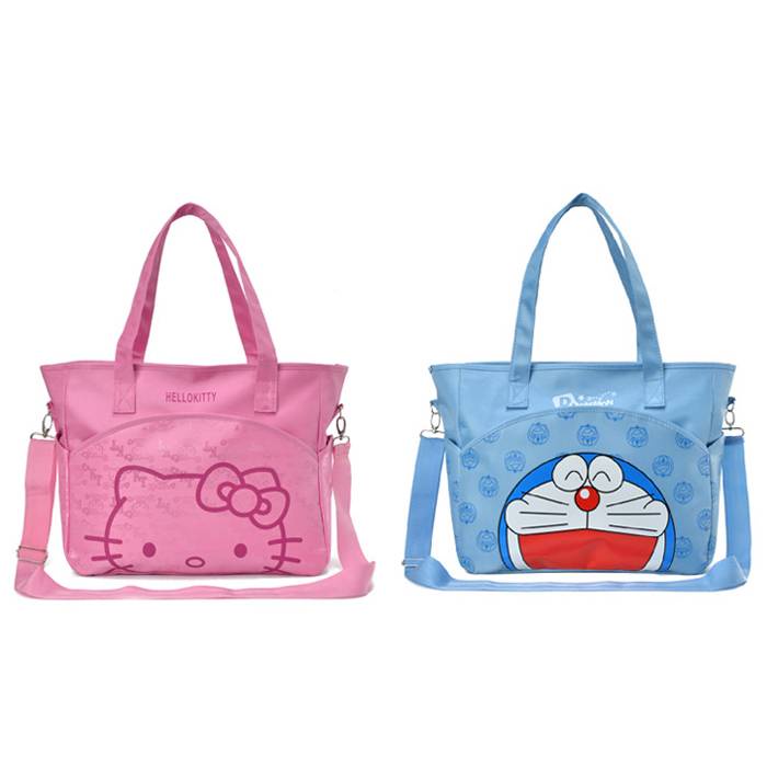 Ag Sanrio Túi Xách Đeo Vai Đa Năng Sức Chứa Lớn In Hình Doremon Hello Kitty Tiện Dụng Thời Trang Cho Mẹ Bỉm Sữa