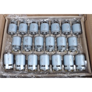 Động cơ điện chổi than 550 DC 7.4v-10,8v-12V-14,4v-16,8V-21V-25v công suất cao có sẵn bánh răng