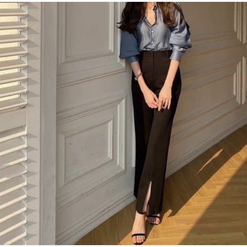 ❤️❤️ Siêu phẩm quần quốc dân 2020 ❤️❤️❤️ điểm thêm chút cá tính 🍀🍀🍀 Quần ống loe cut out