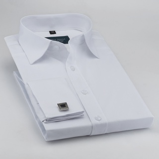 Áo sơ mi măng sét trắng anlimen & gentle - ags02