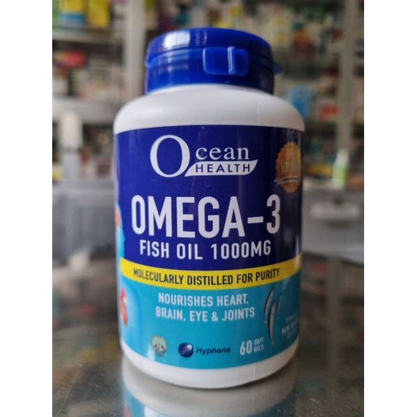 Thực phẩm bảo vệ sức khỏe Ocean Health Omega - 3 Fish Oil 1000mg (Lọ 60 viên)