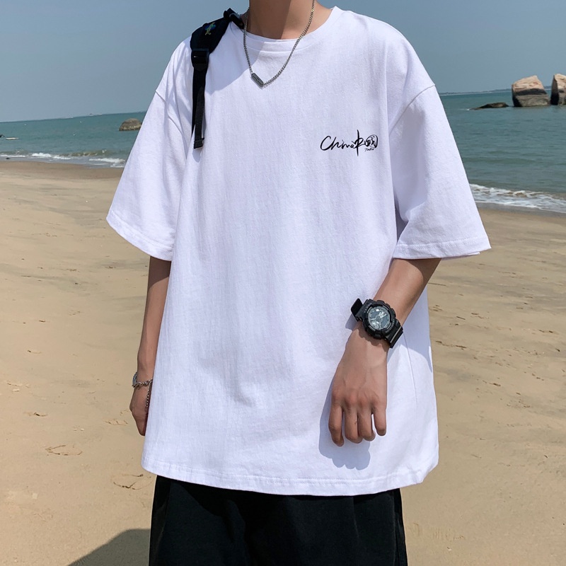 Áo Thun cotton Dáng Rộng Ngắn Tay Thời Trang Mùa Hè Dành Cho Nam FARUILINE KOR003