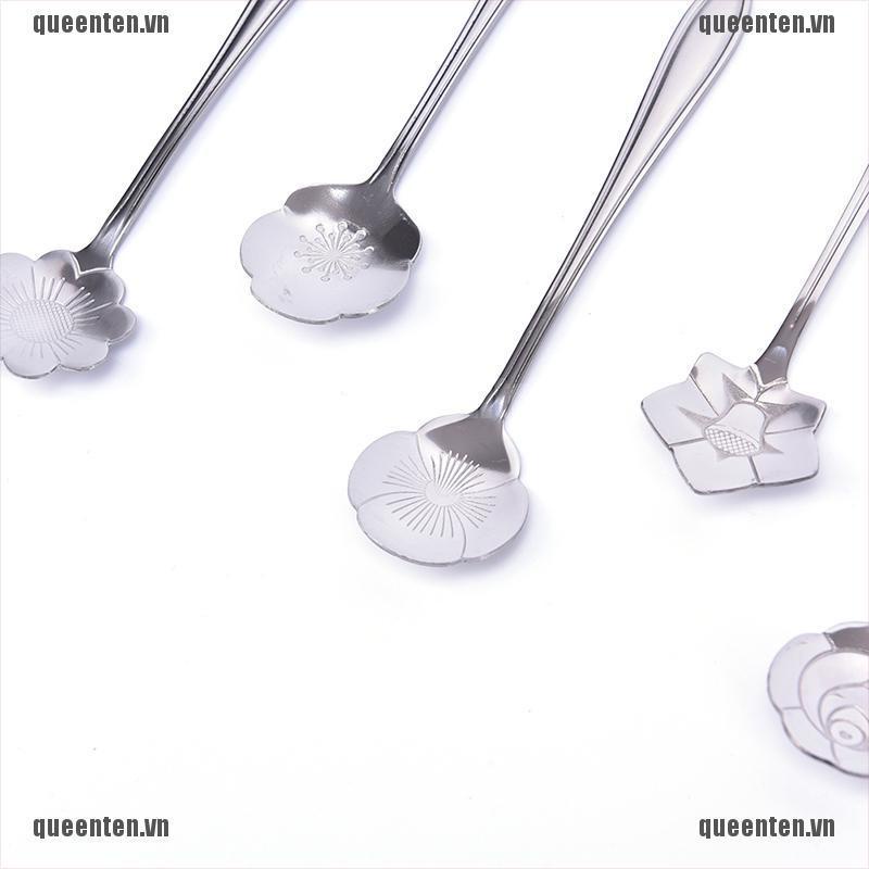 Muỗng Cà Phê Bằng Thép Không Gỉ Hình Hoa Anh Đào