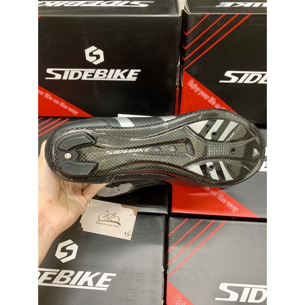 Giày Xe Đạp Side Bike SD015 Pro Rd Đế Carbon Black & Silver