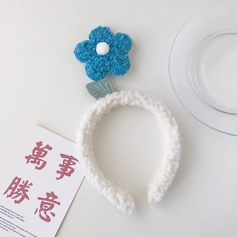Băng Đô Cài Tóc Rửa Mặt Bằng Lông Cừu Dễ Thương Phong Cách Hàn Quốc Cho Nữ