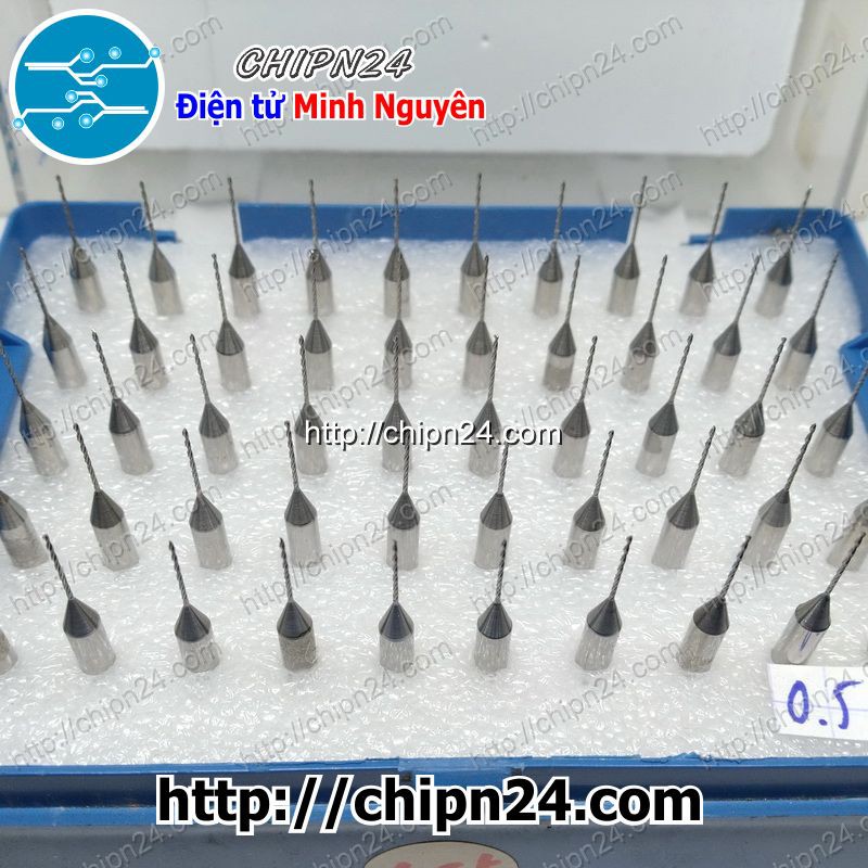 [1 CÂY] Mũi khoan mạch in CNC HỢP KIM 0.5mm