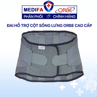 Đai hỗ trợ cột sống lưng cao cấp Orbe có lỗ thoáng khí, thanh nẹp đàn hồi, nhiều size lựa chọn | Medifa