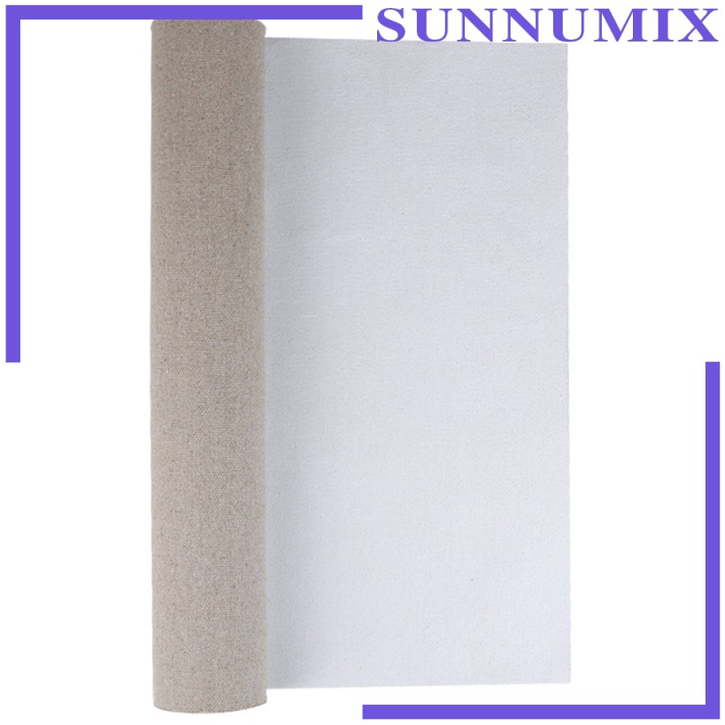 [Sunnimix] Cuộn Vải Canvas Vẽ Tranh Sơn Dầu Acrylic Màu Nước Co Giãn
