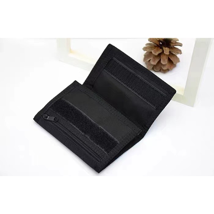 Ví Ngắn Gập Ba Hiệu Nike Màu Đen Thời Trang Unisex