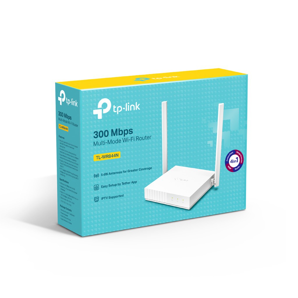 [Mã 44ELSALE2 giảm 7% đơn 300K] Bộ phát wifi TP-Link đa chức năng 4 in 1 Chuẩn N 300Mbps TL-WR844N-Router wifi TP-Link