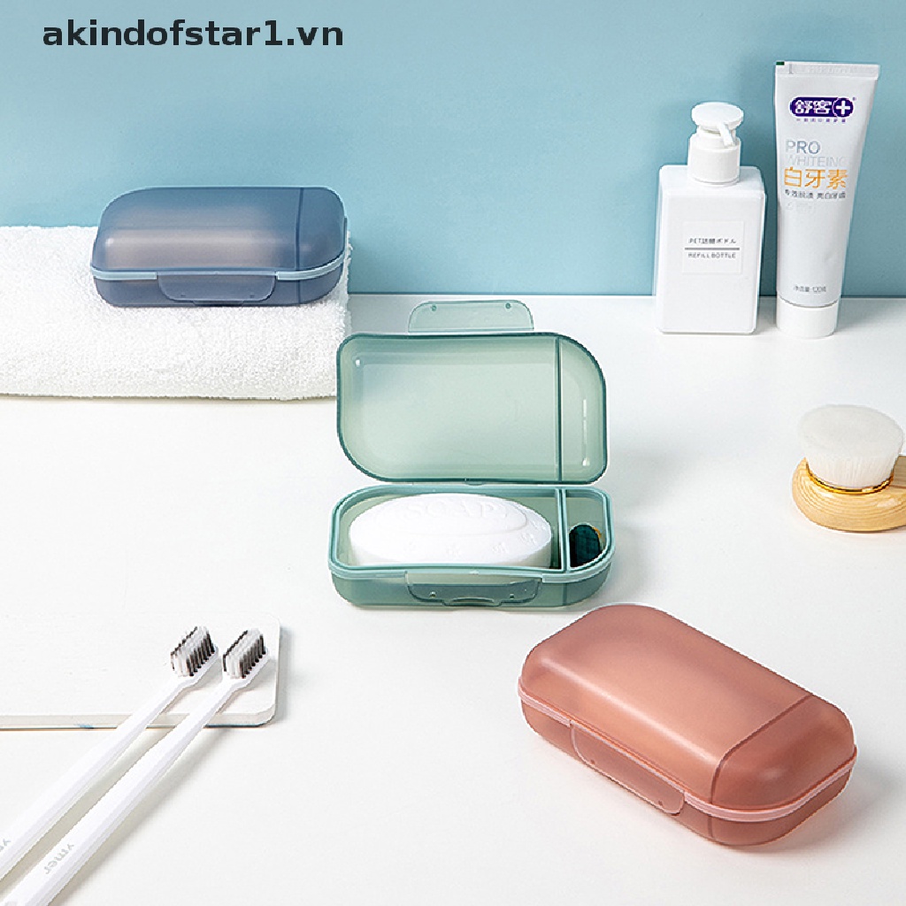 Hộp Đựng Xà Phòng Hình Tròn Có Vỏ Bọc Kích Thước Nhỏ Gọn Dành Cho Gia Đình / Đi Du Lịch