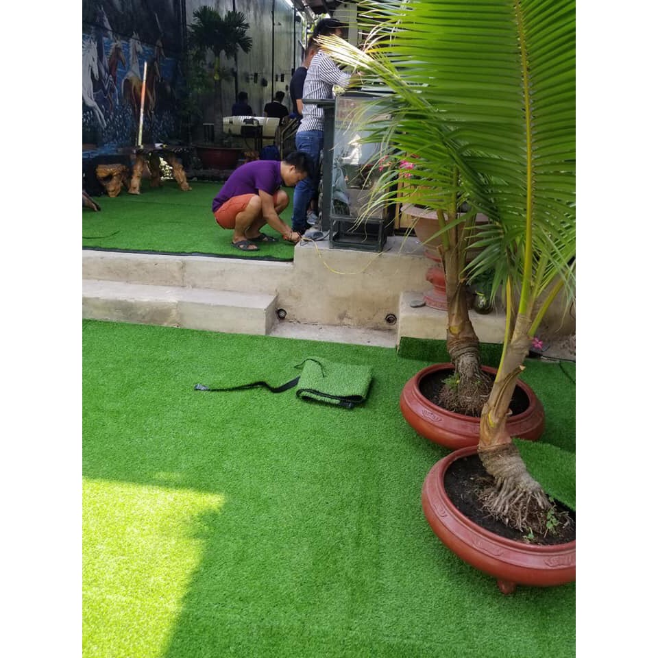 1 Mét Vuông Cỏ Thảm Trải Sàn  Treo Tường  Cỏ Nhân Tạo Sân 2cm