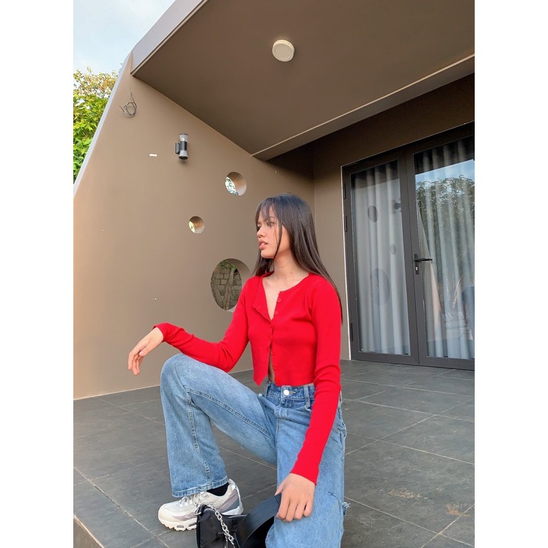 áo cardigan len 💙 freeship 💙  Áo len croptop nữ | BigBuy360 - bigbuy360.vn