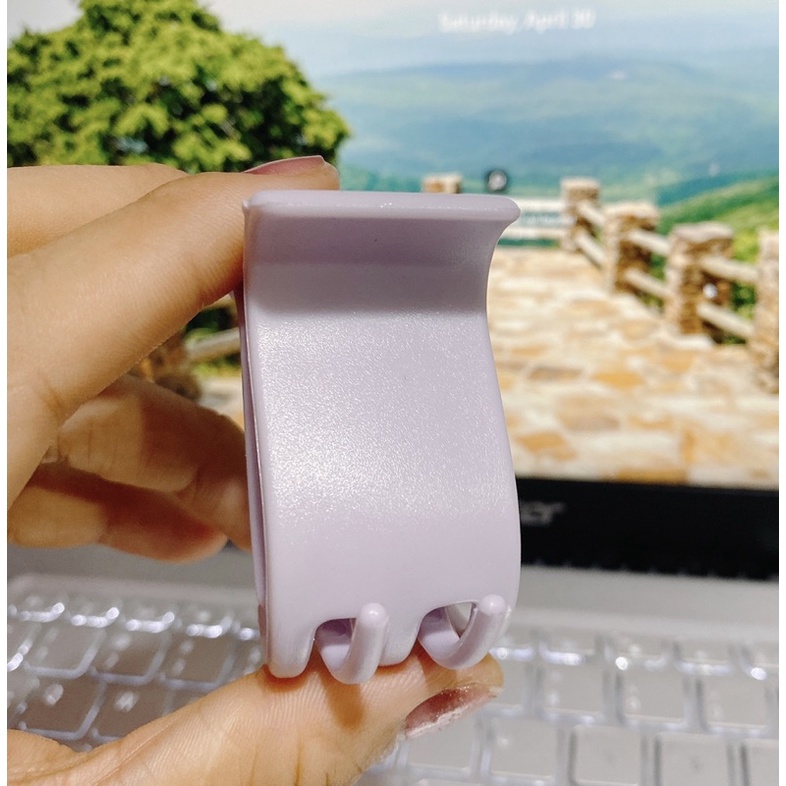 Vỉ 12 kẹp càng cua 5 răng màu nhám kẹp tóc càng cua