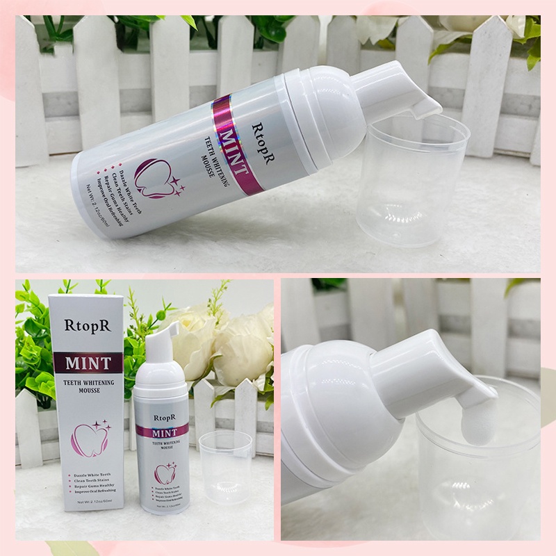 [HCM][KissBeautyShop] RtopR Bọt Trắng Răng Làm Sạch Răng Khử Mùi Hôi Miệng Làm Trắng Răng Làm Trắng Răng 60ml KB-RR044
