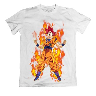 Hot!!!!!!! Áo thun in hình goku siêu saiyan God chất cực