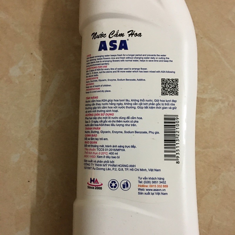 Nước dưỡng hoa tươi lâu tàn ASA